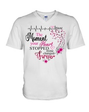 My son in heaven V-Neck T-Shirt tile