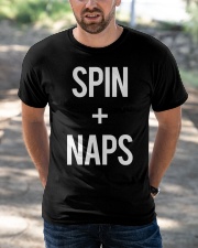 a6118 love spin and naps funny gym f Classic T-Shirt apparel-classic-tshirt-lifestyle-front-50