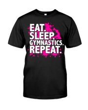 gymnast eat sleep gymnastics repeat Classic T-Shirt front