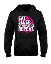 gymnast eat sleep gymnastics repeat Hooded Sweatshirt tile