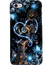 dachshund flower dark Phone Case i-phone-7-case