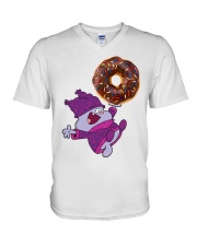 Chowder and The Giant Donut V-Neck T-Shirt thumbnail
