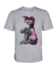 Cat I Love Mom V-Neck T-Shirt thumbnail