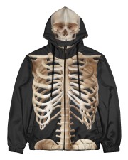 Human body skeleton bones Tshirt Men's All Over Print Full Zip Hoodie tile