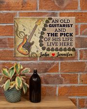 An Old Guitarist And The Pick 17x11 Poster poster-landscape-17x11-lifestyle-23
