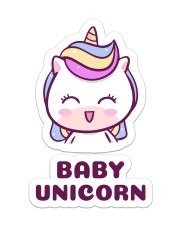 Baby Unicorn Sticker - Single (Vertical) thumbnail