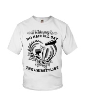 Wake pray do hair all day the hairstylist Youth T-Shirt tile