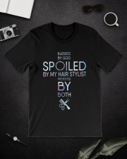 Blessed by god spoiled by my hair Stylist Classic T-Shirt lifestyle-mens-crewneck-front-16