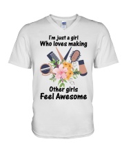 Hairdresser DD0300404MA V-Neck T-Shirt tile