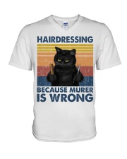 Hairdresser T-Shirt V-Neck T-Shirt tile