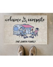 Campsite Customize Name Doormat 22.5" x 15" aos-doormat-22-5x15-lifestyle-front-04