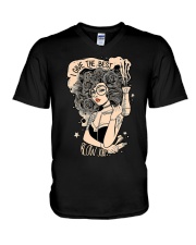 HairStylist T-Shirt V-Neck T-Shirt tile