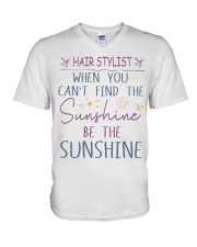 Hair stylist T-shirt V-Neck T-Shirt tile