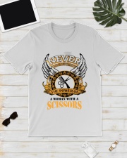 Never Underestimate Hairstylist Classic T-Shirt lifestyle-mens-crewneck-front-17