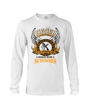 Never Underestimate Hairstylist Long Sleeve Tee tile