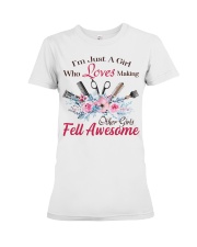 hair stylist T-shirt Premium Fit Ladies Tee tile