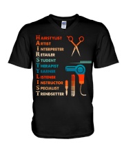 Hair Stylist T-Shirt V-Neck T-Shirt tile