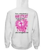 Never underestimate a Hair Stylist Hooded Sweatshirt tile