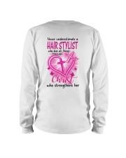 Never underestimate a Hair Stylist Long Sleeve Tee tile