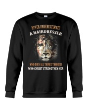 Never underestimate a Hairdresser Crewneck Sweatshirt tile