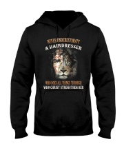 Never underestimate a Hairdresser Hooded Sweatshirt tile