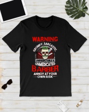 WARNING Grumpy Sarcastic Undredictable Unmedicated Classic T-Shirt lifestyle-mens-crewneck-front-17
