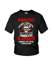 WARNING Grumpy Sarcastic Undredictable Unmedicated Youth T-Shirt tile