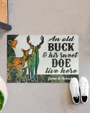 Buck and Doe Customize Name Doormat 22.5" x 15" aos-doormat-22-5x15-lifestyle-front-07