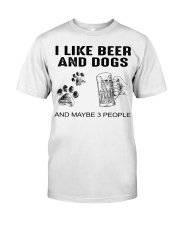 I Like Beer And Dogs Classic T-Shirt front