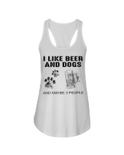 I Like Beer And Dogs Ladies Flowy Tank tile