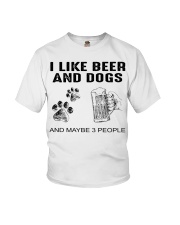 I Like Beer And Dogs Youth T-Shirt tile