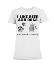 I Like Beer And Dogs Premium Fit Ladies Tee tile