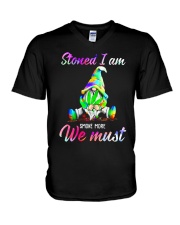 Stoned I Am Smoke We Must V-Neck T-Shirt tile