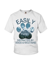 Easily Distracted By Dogs And Moutains Youth T-Shirt tile