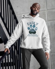 Easily Distracted By Dogs And Moutains Hooded Sweatshirt apparel-hooded-sweatshirt-lifestyle-front-10