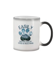 Easily Distracted By Dogs And Moutains Color Changing Mug tile