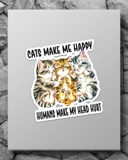 Cats Make Me Happy Sticker Sticker - Single (Vertical) aos-sticker-single-vertical-lifestyle-front-09