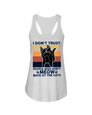 I Don't Trust People Who Don't Meow Back Ladies Flowy Tank tile