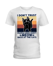 I Don't Trust People Who Don't Meow Back Ladies T-Shirt tile