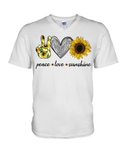 Peace Love Sunshine V-Neck T-Shirt tile
