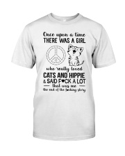 A Girl Really Loved Cats And Hippie Classic T-Shirt tile