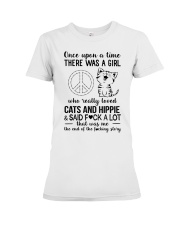 A Girl Really Loved Cats And Hippie Premium Fit Ladies Tee tile