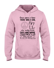 A Girl Really Loved Cats And Hippie Hooded Sweatshirt front