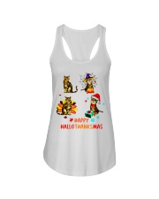 Happy Hallothanksmas Ladies Flowy Tank tile