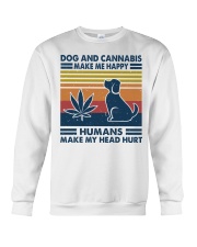 Dog Love Humans Make My Head Hurt Crewneck Sweatshirt tile