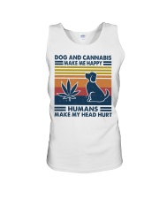 Dog Love Humans Make My Head Hurt Unisex Tank tile