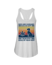 Dog Love Humans Make My Head Hurt Ladies Flowy Tank tile