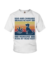 Dog Love Humans Make My Head Hurt Youth T-Shirt tile