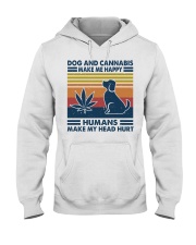 Dog Love Humans Make My Head Hurt Hooded Sweatshirt tile