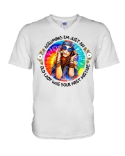 Assuming I'm Just An Old Lady V-Neck T-Shirt tile
